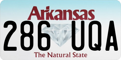 AR license plate 286UQA
