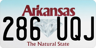 AR license plate 286UQJ