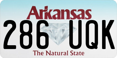 AR license plate 286UQK