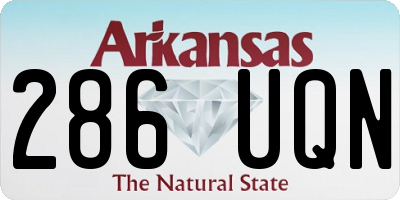 AR license plate 286UQN