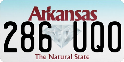 AR license plate 286UQO