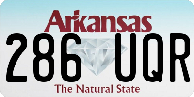 AR license plate 286UQR