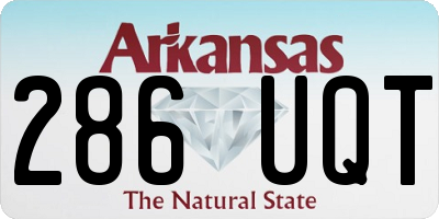 AR license plate 286UQT