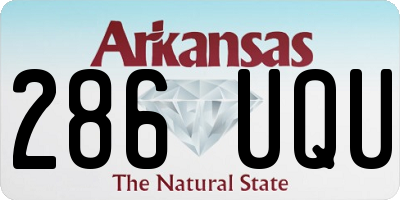 AR license plate 286UQU