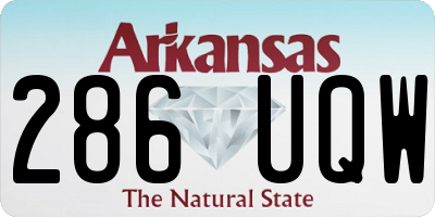 AR license plate 286UQW