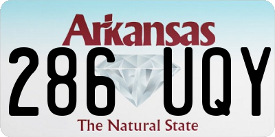 AR license plate 286UQY