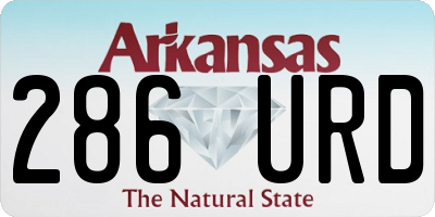 AR license plate 286URD