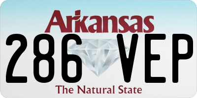 AR license plate 286VEP