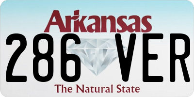 AR license plate 286VER