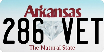 AR license plate 286VET