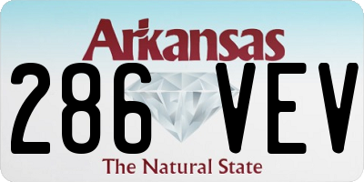 AR license plate 286VEV