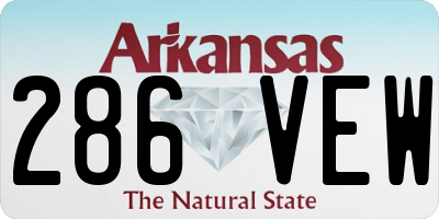 AR license plate 286VEW