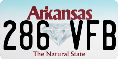 AR license plate 286VFB