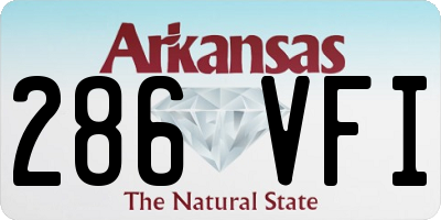 AR license plate 286VFI