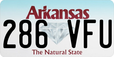 AR license plate 286VFU