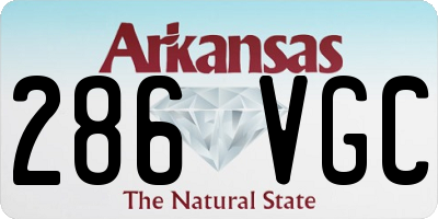 AR license plate 286VGC