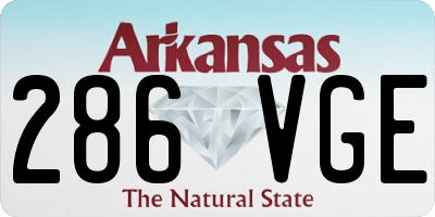 AR license plate 286VGE