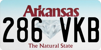 AR license plate 286VKB