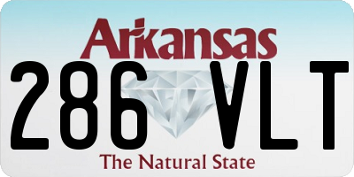 AR license plate 286VLT