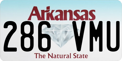 AR license plate 286VMU