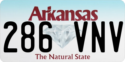 AR license plate 286VNV