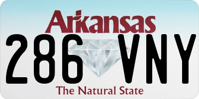 AR license plate 286VNY