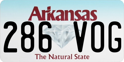 AR license plate 286VOG