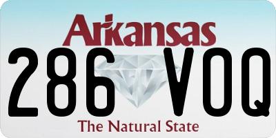 AR license plate 286VOQ