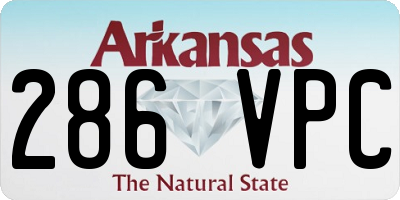 AR license plate 286VPC