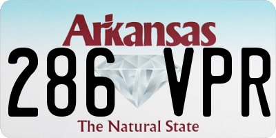 AR license plate 286VPR