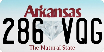 AR license plate 286VQG