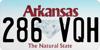 AR license plate 286VQH