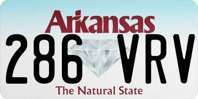 AR license plate 286VRV