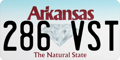 AR license plate 286VST