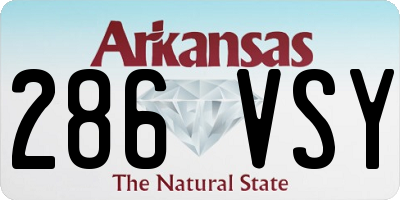 AR license plate 286VSY
