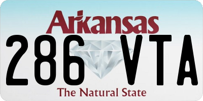 AR license plate 286VTA