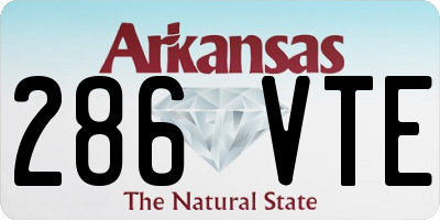 AR license plate 286VTE