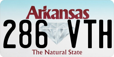 AR license plate 286VTH