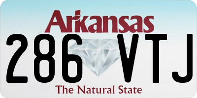AR license plate 286VTJ