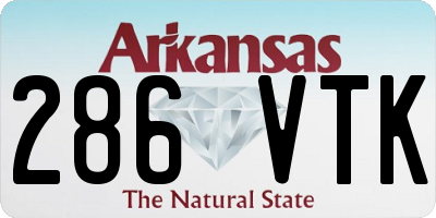 AR license plate 286VTK