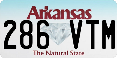 AR license plate 286VTM