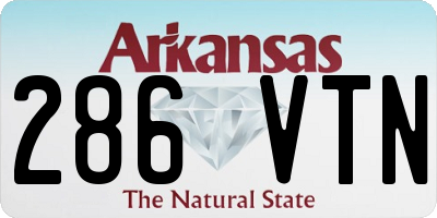 AR license plate 286VTN
