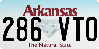 AR license plate 286VTO