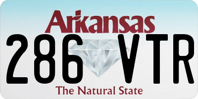 AR license plate 286VTR
