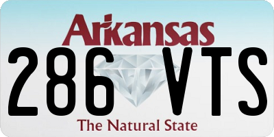 AR license plate 286VTS