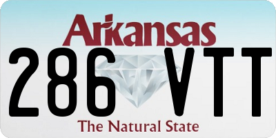 AR license plate 286VTT
