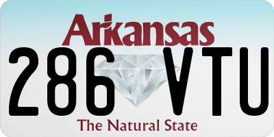 AR license plate 286VTU
