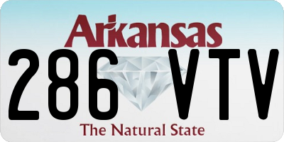 AR license plate 286VTV