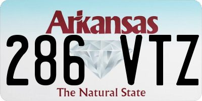 AR license plate 286VTZ