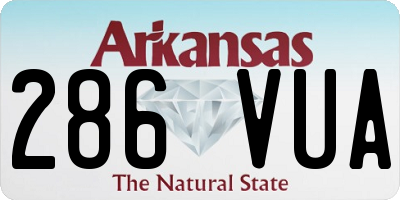 AR license plate 286VUA